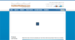 Desktop Screenshot of buydirectvinylfence.com